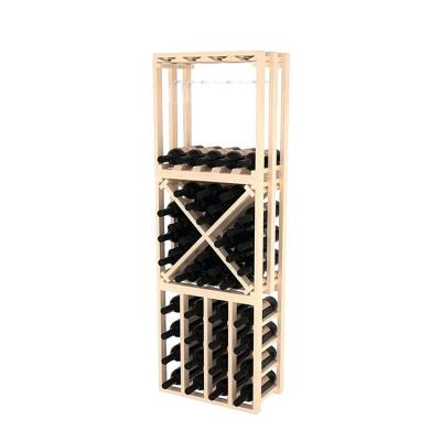 China Modern Design Convertible Eco Friendly Storage Stacking Wooden Wine Rack Display Rack for sale