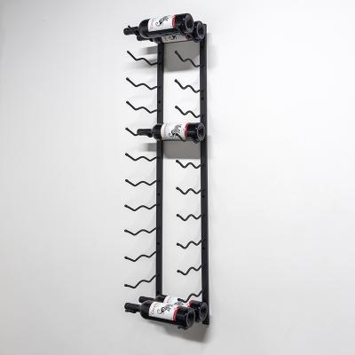 China Best Seller 2 X12 Sustainable Wall Mounted Metal Wine Rack for sale