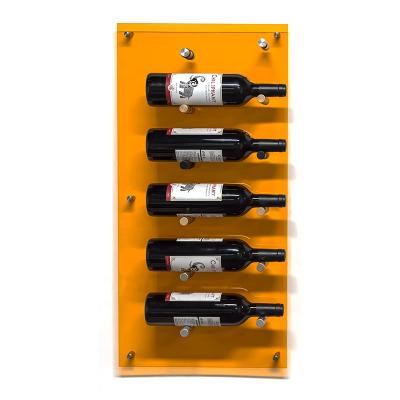 China Wall Mounted Wine Racks Customized Acrylic Board Wall Mounted Wine Pins Display Wine Racks For Home Decor for sale