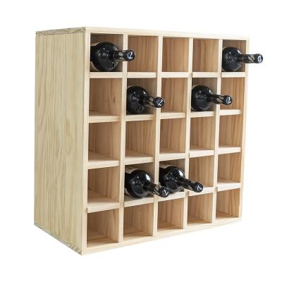 China Solid Wood Modular Wall Mount Rack Home Decor Wine Frame Stacking Wine Rack Wine Rack Bottle Storage for sale