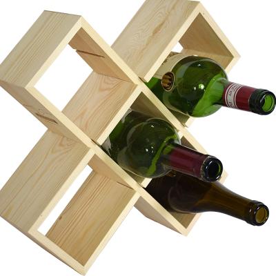 China Other Wooden Rack Holders Wine Rack Wine Display Cabinet Wine Bar Kitchen Storage Organizer Home Countertop Wine Racks for sale