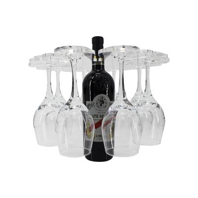 China Cellar Factory OEM Wine Bottle Racks with Wine Glass Holder Racks for Home or Bar for sale