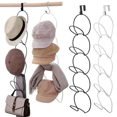 China Expandable Baseball Hat Rack Display Rack Door Cabinet Clothes Scarf Towel Storage Round Shelf Home Organizer for sale