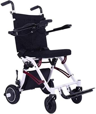 China Super Lightweight Aluminum Alloy Materials Aluminum Foldable Electric Wheelchair for sale