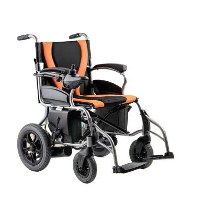 China Aluminum Alloy Materials High Capacity Light Weight Disabled Foldable Power Brushless Electric Wheelchair for sale