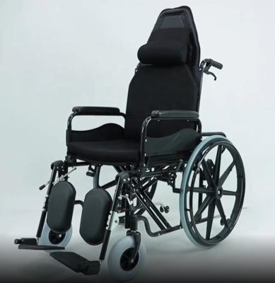 China Outdoor / Hospital / Home High Quality Reclining High Back Commode Comfortable Wheelchair With Toilet for sale