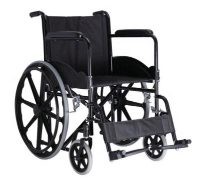 China Hospital / Domestic Black Lightweight Manual Wheelchair Price for sale