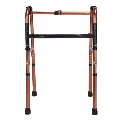 China Lightweight& Foldable& Pricare Height Adjustable Medical Frame Height Adjustable Step-by-Step Walking Aluminum Folding Walker for sale