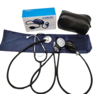 China Convenient Manual Blood Pressure Monitor Aneroid Sphygmomanometer With Stethoscope for sale