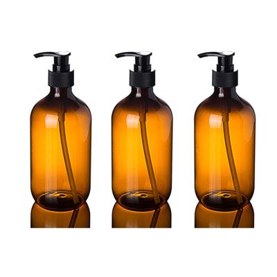 China BEAUTY PACKAGING Amber Empty 300ml Shampoo Packaging Bottles Pamper Plastic Container Lotion Pump Bottles for sale