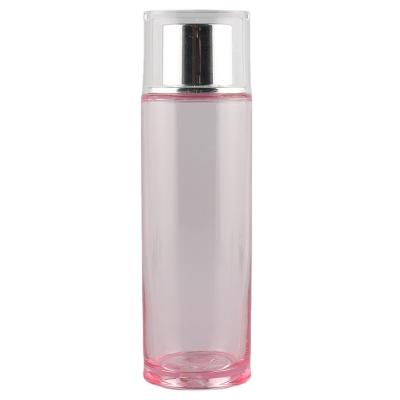 China Household Products 100ml 150ml PETG Matte Pink Plastic Cylinder Toner Bottle Facial Heavy Empty Toner Bottle For Skin Care for sale