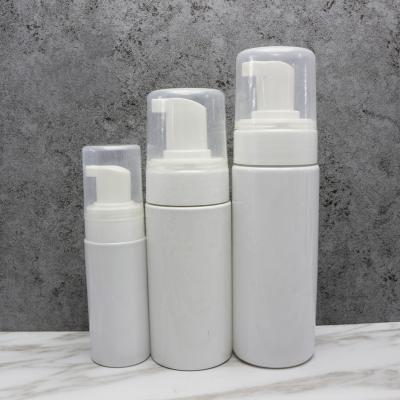 China White Household Products 100/120/150/200/250ML Liquid Facial Cleanser PET Facial Wash Foam Soap Packing Soap Pump Bottles for sale