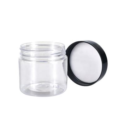 China Skin Care OEM Cream Empty Cosmetic Containers Cosmetic Packaging Plastic 1oz 2oz 4oz Can Round Cream Jar 100ml 200ml 300ml 500ml for sale