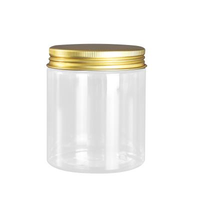 China BEAUTY PACKAGING 100ml 150ml 200ml 250ml 300ml Cosmetic Cream Jar Container 8oz PET Plastic Jars With Gold Lid Transparent White Black Cap for sale