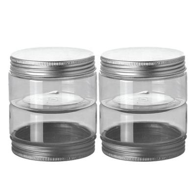 China High Quality Cosmetic Tea Packaging PET Plastic Cream Jar With Clear Screw Seal Lid for sale