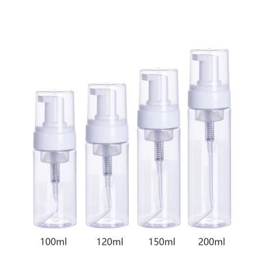 China BEAUTY PACKAGING Custom Foam Bottle White Tooth Cleaning PET With Pump For Plastic Cosmetic Container With Flip Cap for sale