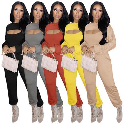 China 2022 New Fashion Leisure Sports 3 Piece Set Jogger Solid Anti-pilling Set Casual Fitness Tops Women Sweatsuit Set Tracksuit Custom for sale