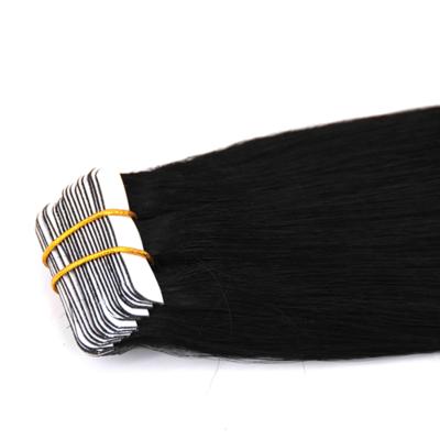 China Thick Curly End Black Hair Tape Extensions for sale