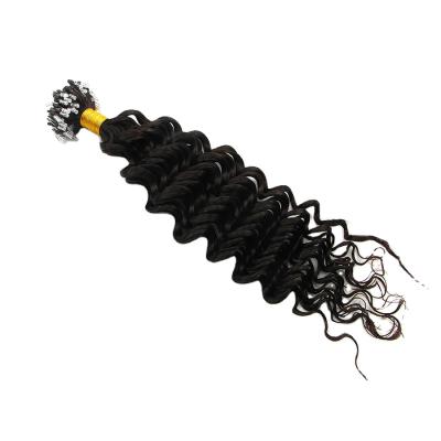 China Black Deep Curly Wave Deep Wave Micro Ring Hair Extensions for sale