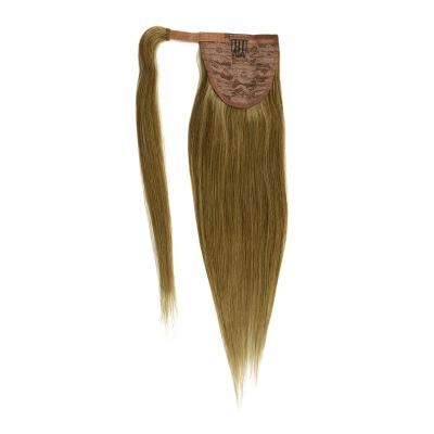 China Wholesale Natural Light Brown Brazilian Silky Straight Wave Hair Ponytail for sale