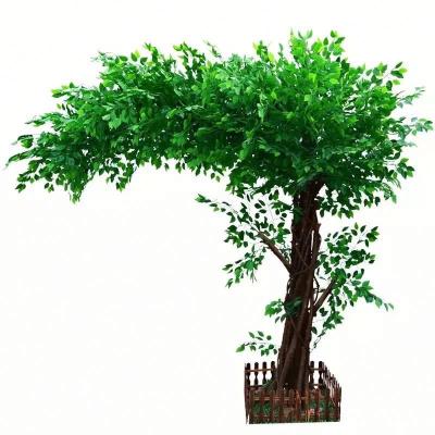 China Eco - Friendly Artificial Ficus Tree Decoration Half Shape Indoor And Outdoor Banyan Tree for sale