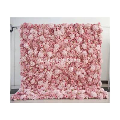 China Stunning Indoor Modern Restaurant Markets And Outdoor Silk Flower Wall Wedding Decor Artificial Flower for sale