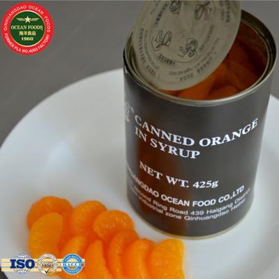 China No Colors Artificial Orange Tinned CN Fresh Orange Canned Food Sweet Military Canned Food 425 Kg SYRUP Free Pulpa for sale