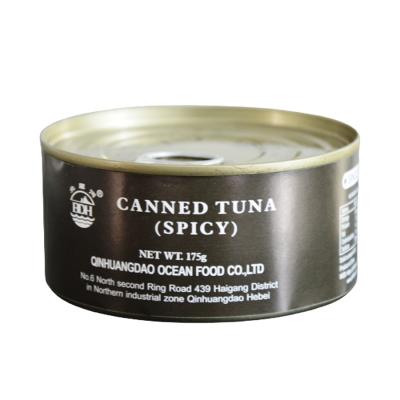 China No OEM Artificial Military Grade Supplier Colors Canned Delicious Spicy Tuna for sale