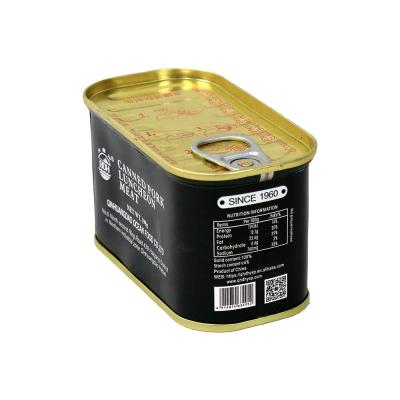 China Artificial color does not sell 198g 340g square boxed pork wholesale luncheon meat for sale