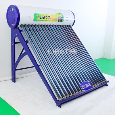 China 100 Liter Glass Tube Heating Solar Collector Glass Non-Pressurized Solar Water Heater for sale