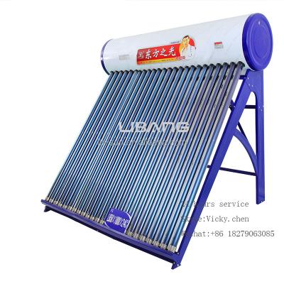 China Hot Selling Non-pressure Steel Production Line Domestic Hot Water Solar Water Heater for sale