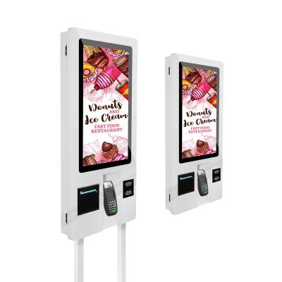 China 27 Inch Indoor LCD Kiosk Touch Screen Self Service Payment Catering Terminal Kiosk for sale