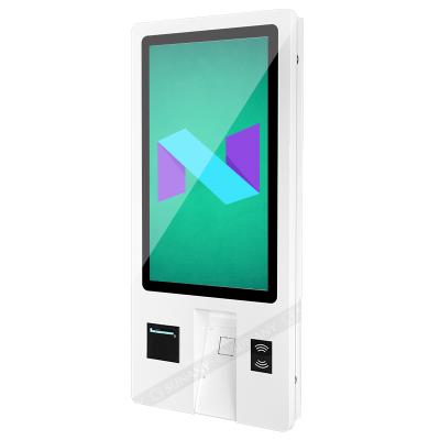 China Andriod 32 inch Self Service Order Payment Contact Kiosks with Printer and NFC 32 inch IPS LCD for sale