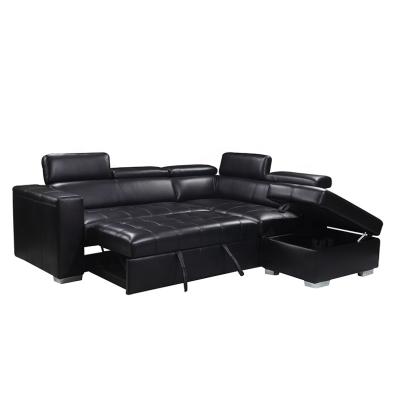 China (Height)Adjustable Living Room L Shape Corner Sofa Recliner Sectional Sofa Set Modern Sleeper Sofa Bed for sale