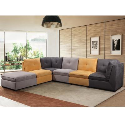 China (Other) Santo Home Furniture Adjustable Corner Sofa For Living Room Colorful Combination Sofa Sets 7 Seater Sofa Set for sale