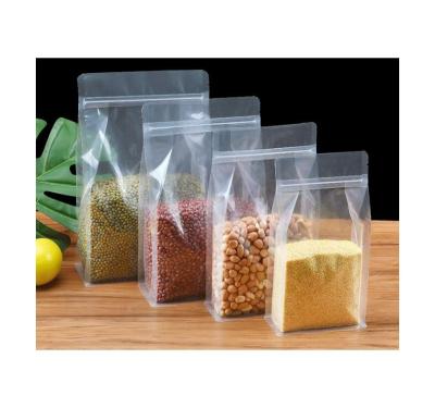 China Recyclable Eight Seal Plastic Bag Side Barrier Holder Up Pouch Ziplock Bag With Clear Window for sale