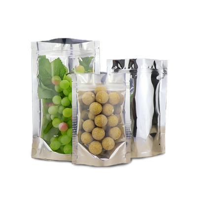 China Moisture Proof Clear Stand Up Pouch Bags Aluminum-Plated Storage Ziplock Food Bag Ziplock Bag for sale