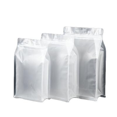 China Eight Side Sealed Frosted Food Packaging Square Bottom Moisture Proof Biscuit Bag Self Supporting Bag for sale