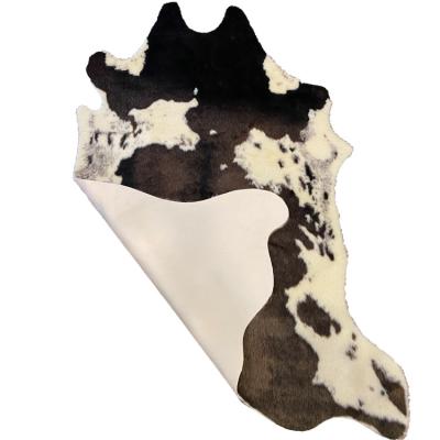 China JY Animal Skin Rugs Faux Fur Cowhide Rug Rug Non-Slip Soft Non-Slip Cow Print Blanket Fluffy Rug for sale