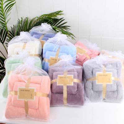 China QUICK DRY 2 Piece Beach Microfiber Towels Bath Gift Hotel SPA Luxury Soft Face Cloth Shower Bath Towel Set for sale