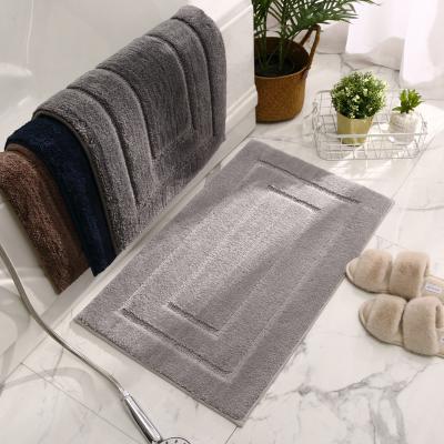 China Sustainable Luxury Custom Tufted Design Plush Microfiber Absorbent Non Slip Waterproof Bath Mat Set Tpr Rubber for sale