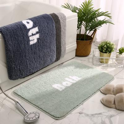 China Durable Decoration Rug Anti Slip Jacquard Bath Mat Mat Shaggy Machine Washable Bathroom Carpet Mat for sale