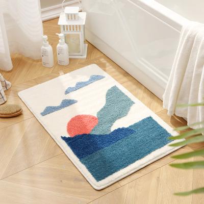 China Wholesale Custom Washable Embellished Non Slip Bath Mat Message Fluffy Fashion Baby Bath Mat Cover for sale