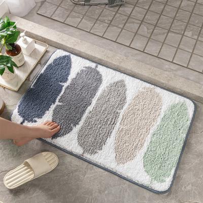 China Long Pile Washable Customized Shaggy Plush Non Slip Indoor Microfiber Bath Mat Rug And Cover For Bathroom for sale