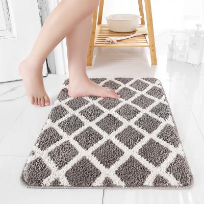 China Pad Washable Luxury Custom Printed Anti Slip Absorbent Shaggy Bath Mats Non Slip Wholesale for sale