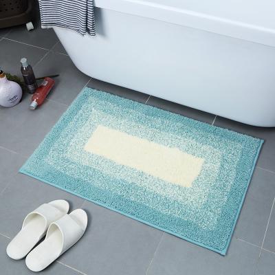 China Square Luxury Gradient Pad Pad Custom Washable Anti Slip Absorbent Wholesale Shaggy Bath Mats Non Slip for sale