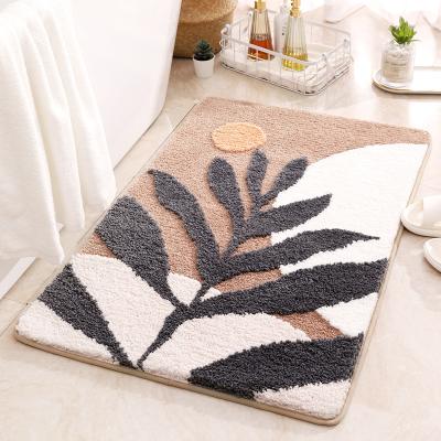 China Square Luxury Gradient Pad Pad Custom Washable Anti Slip Absorbent Wholesale Shaggy Bath Mats Non Slip for sale