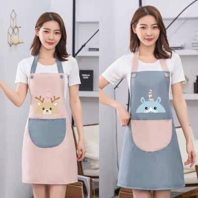 China Cartoon Hotel Cleaning Animal Adjustable Chef Apron Customized Logo Aprons Kitchen Cooking with Polyester Waterproof for sale