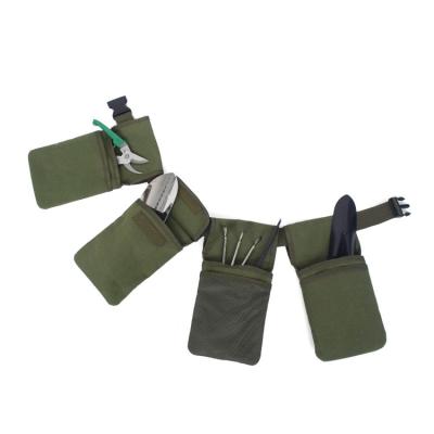 China Eco-friendly Multifunctional Waterproof Canvas Storage Garden Tool Waist Bag With 7 Pockets for sale