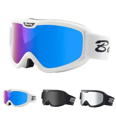 China Anti fog 2021 new wholesale hot sale winter sports snow goggles UV anti fog protection ski goggles for sale